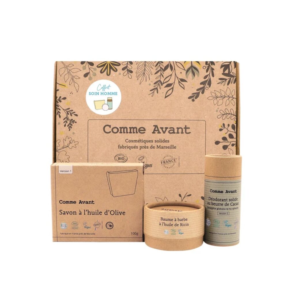 Photo d'un coffret de cosmétiques solides "Comme Avant"