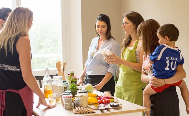 Photo d'un cours de cuisine Vert la Table